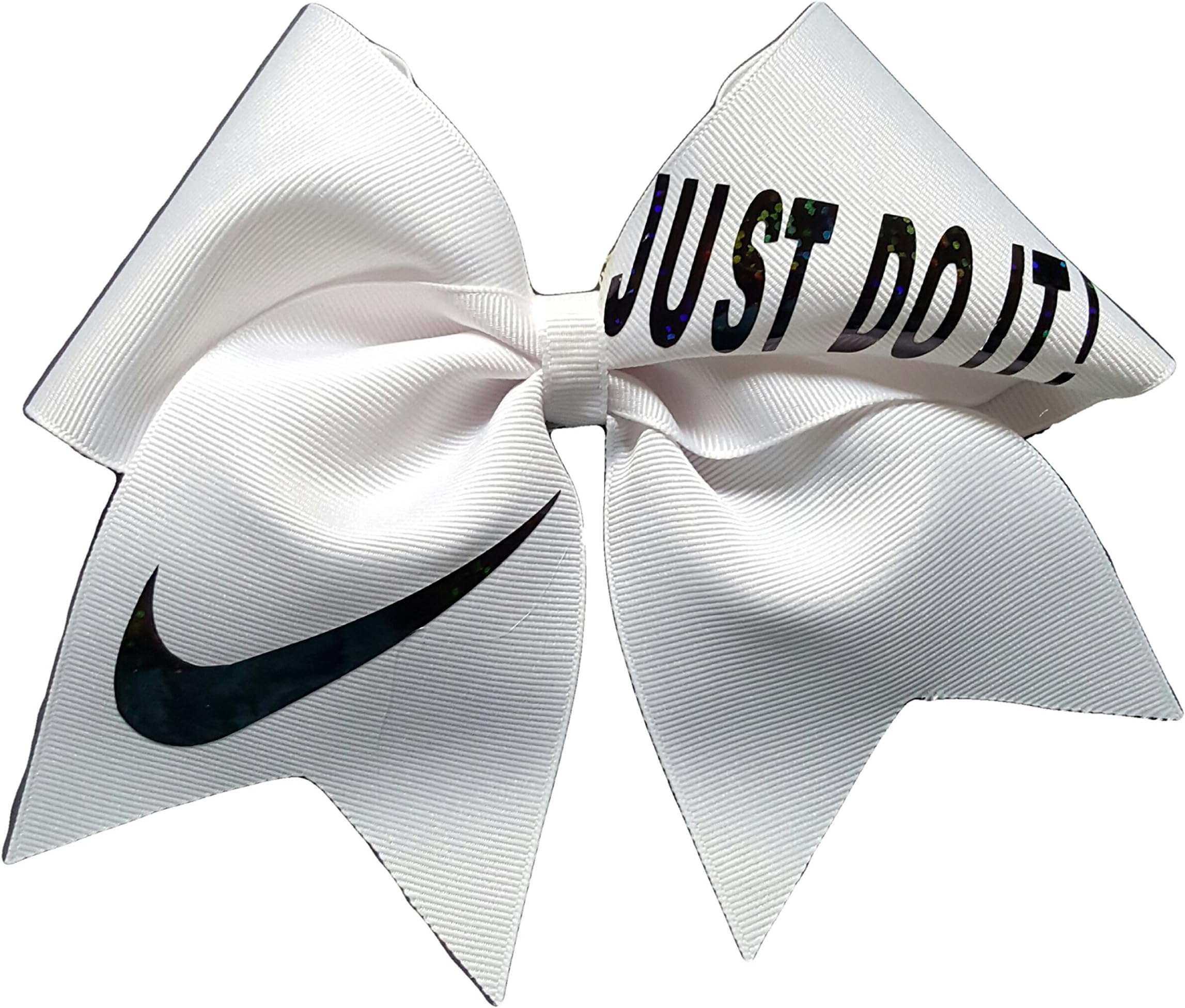 Cheer Bows White Just Do It Hair Bow