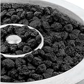 BIOMAND 5LB Black Lava Rocks for Fire Pit, Volcanic Lava Stone for Plants | 1/2"-2" Fireplace Rocks for Outdoor Gas Fireplace