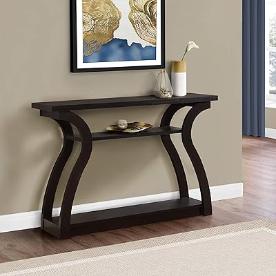Monarch Specialties 47" Console Table, Cappuccino/Dark Brown