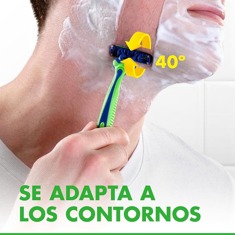 Sensor3 Sensitive Maquinillas De Afeitar Desechables Para Hombre Con Banda Lubricante Con Un Toque De Aloe Vera, 5 unidades — foto 5 de 7