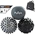 Plyopic Massage Ball Set - Includes Rubber, Spiky and Foam Roller Massager Balls | For Myofascial Release, Trigger Point Relief, Plantar Fasciitis Therapy. Deep Tissue Muscle Pain: Back Neck Foot etc