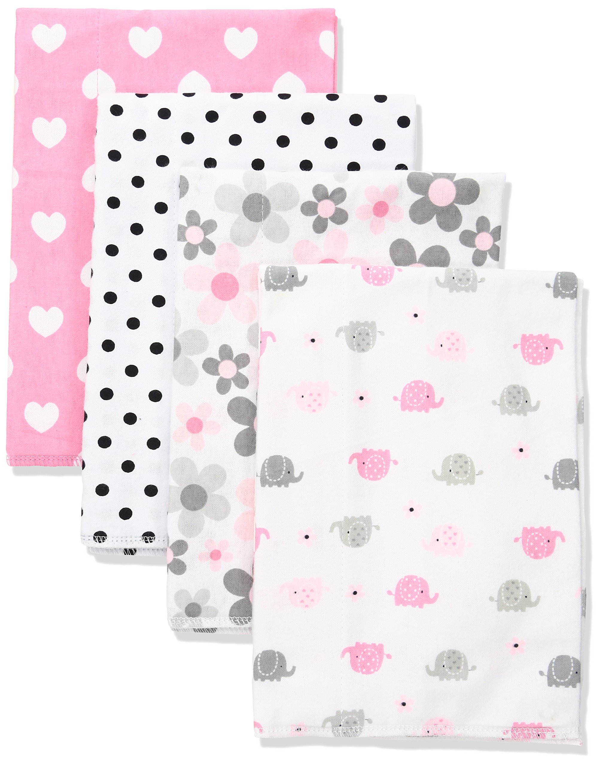 Carter's 4 Pack Wrap Me Up Receiving Blanket, Pink Cheetah