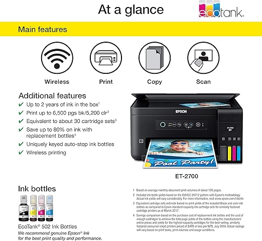 epson ecotank models compared