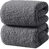 REDKISS Ultra-Plush Bath Towel Set - 900GSM Premium Thick Cotton for Bathroom & Spa, Super Absorbent Bath with No Shedding (2-Piece Bath Twoel Set for Adults, Luxury Hotel & Home Use)-Smoky Grey