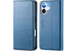 TUCCH Case Wallet for iPhone 17 6.3" 5G, Kickstand PU Leather Folio Cover with RFID Blocking 3 Card Slots, Stand Book Design 