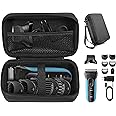 CaseSack Case for Braun Electric Razor for Men, Series 3 3010Bt, 3 310s, Series5 5190cc, Series 7 7865cc, organizer for razor, heads and combs, brush, oil and cord, mesh accessories pocket