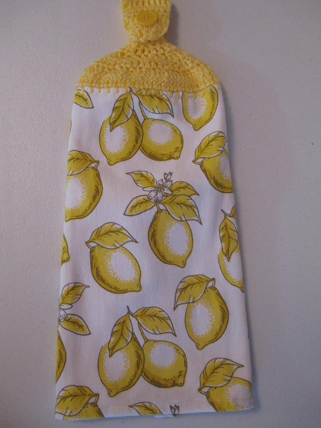 Crocheted FULL Towel Lemons, Lemons, Lemons Kitchen Towel