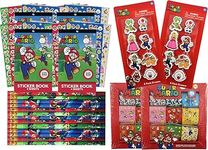 Amazon Com Super Mario Bros Birthday Party Favors Pack For 16