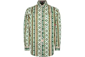 BOCOMAL FR Shirts Printed Bohemia Button Down Flame Resistant NFPA2112 CAT2 Work Shirt