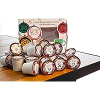 Coffee Junkie - Gourmet Coffee Advent Calendar Single Serve Coffee Pod, All 2.0 Brewers Compatible, Medium Roast Coffee Pods,