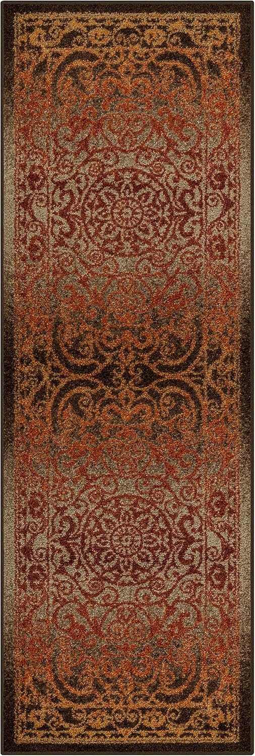 Maples Rugs Pelham Vintage Runner Rug Non Slip Hallway Entry Carpet