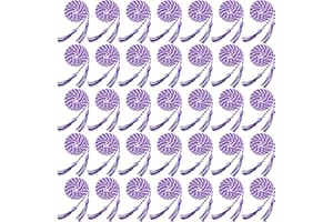 Conagel 35 Pieces Graduation Honor Cord Rayon Braided Cords Yard Honor Cord with Tassels Bulk for Bachelor Gown Decoration Graduates Photography (Purple with White)