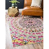Unique Loom Vita Collection Area Rug - O' Keefe (5' 1" x 8' Rectangle Multi/Blue)