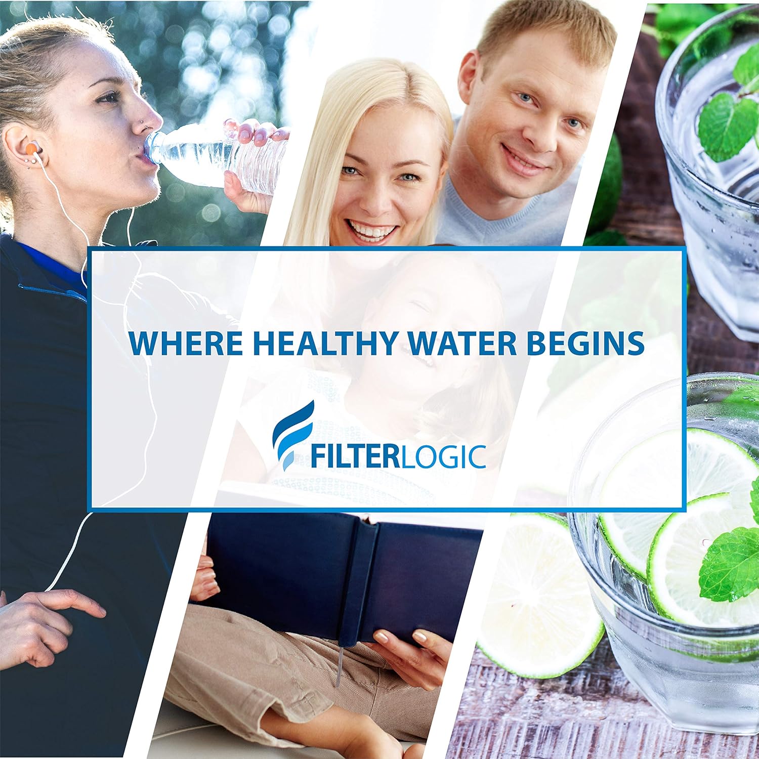 FilterLogic Faucets Filter Cartridge, Compatible with Brita Tap Water Filtration System (Pack of 2): Home & Kitchen