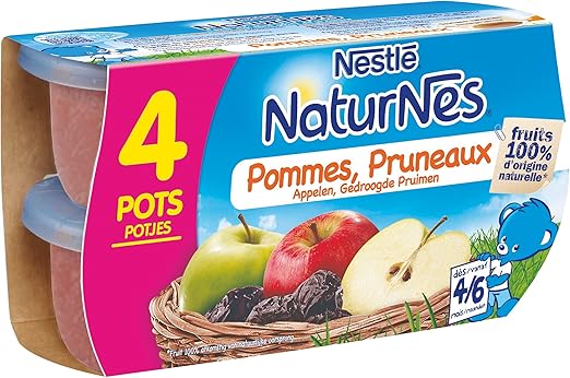 Nestle Naturnes Compotes Bebe Pommes Pruneaux Lot De 4 Des 4 6 Mois Amazon Fr Epicerie