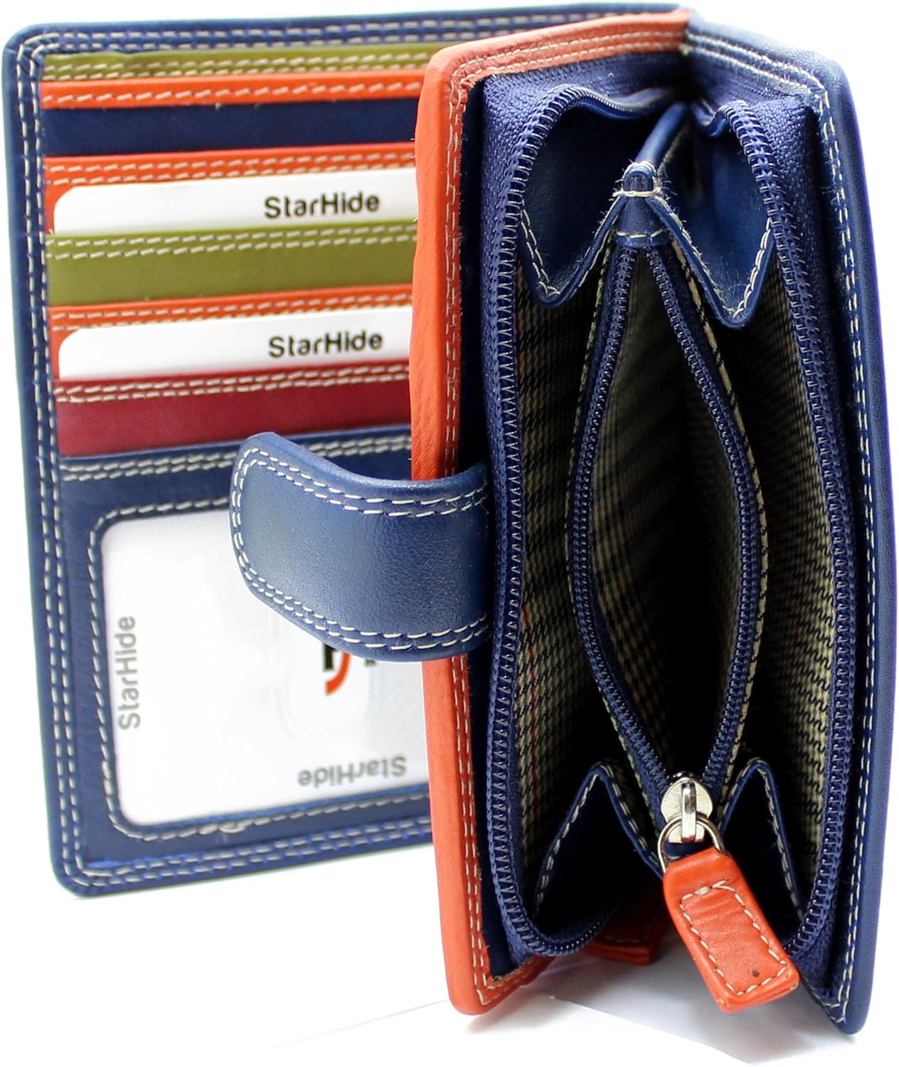 STARHIDE Multicoloured Womens Purse, RFID Blocking Compact Wallet with Extra Card Capacity - Image 5