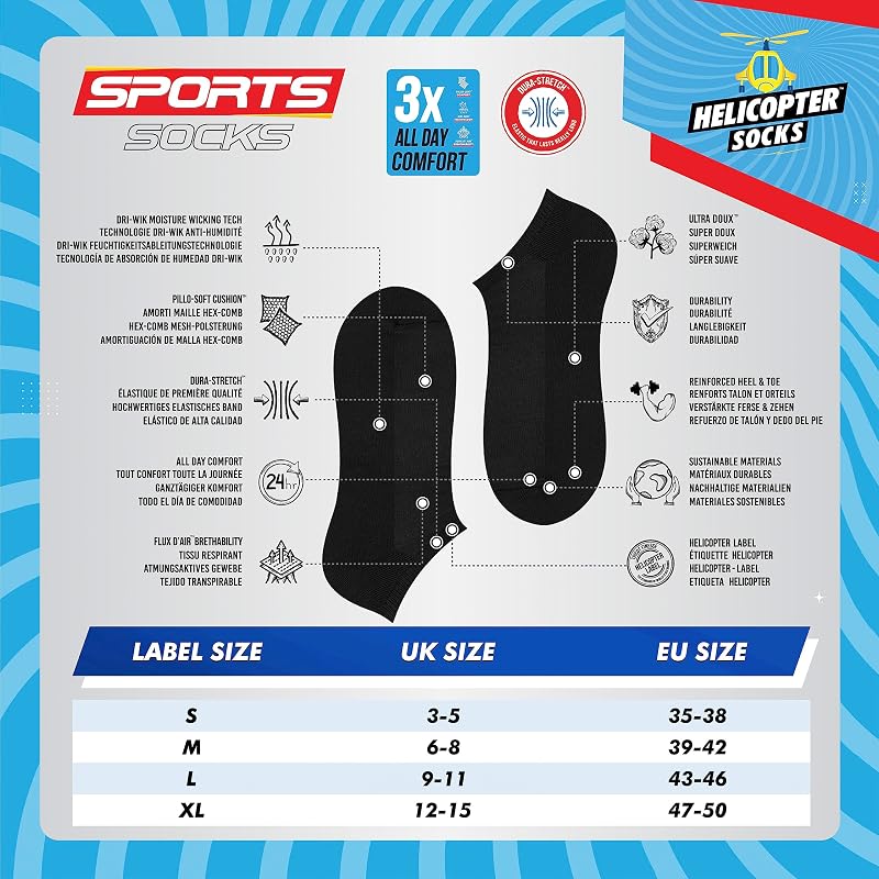 10 Pares Calcetines Tobilleros Mujer Hombre Verano Calcetines Cortos Bajos, paquete de 10 (EU 43-46, Multicolor)