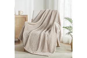 Exclusivo Mezcla Fleece Throw Blanket Extra Large, Super Soft and Warm Blankets for Couch, Sofa and Bed Waffle Textured, Cozy