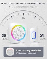 VOXON Wireless Doorbell Battery Powered RGB Light 400M 60 Melodies 110dB view 7