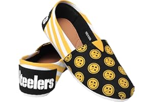 FOCO Women's NFL Team Logo Ladies Fashion Slip On Canvas Shoes