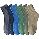 MAGIARTE Mens Athletic Cotton Quarter Crew Socks Moisture Wicking Odor Control Arch Support Compression Running Socks for men