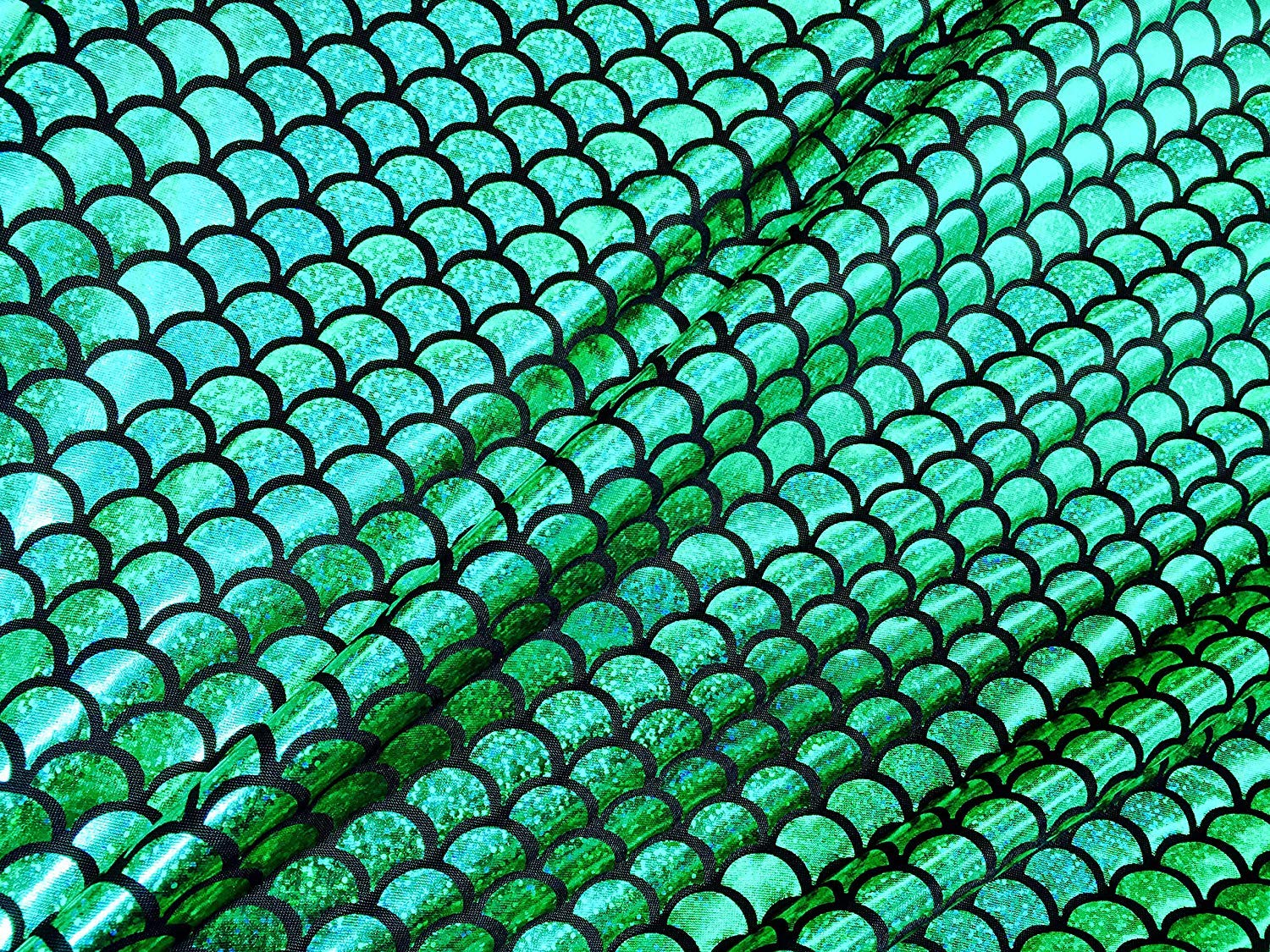 Mermaid Scale Fabric Fish Tail Material Stretch Spandex 145cm Wide Black Dragon Home Garden Crafts Research Unir Net