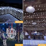 Ollny 50m LED Christmas Tree Lights Outdoor 500 Cool White 8 Modes Remote view 6