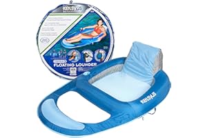 Kelsyus Spring Float Pool Lounger Chair, Light Blue