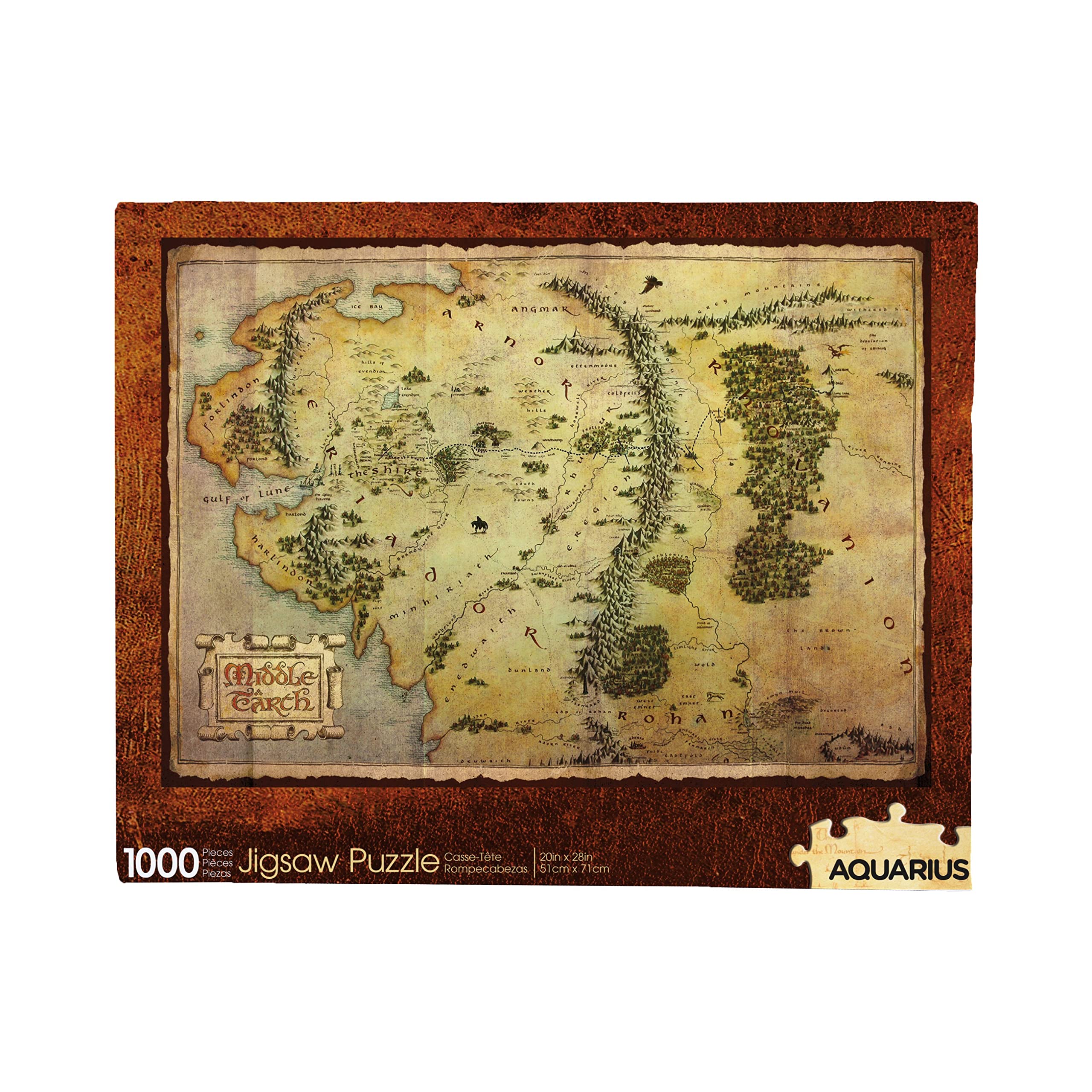The Hobbit Middle Earth Map 1000 piece jigsaw puzzle 710mm x 510mm (nm)