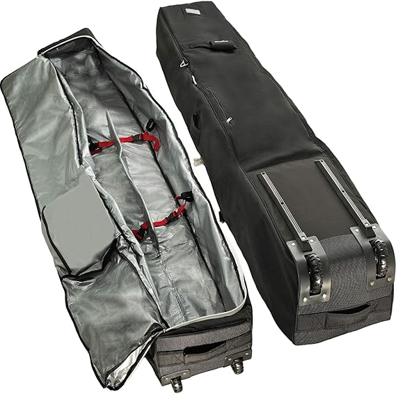 Athletico Rolling Double Ski Bag Padded Ski Bag with Wheels for Air Travel Amazon.ca Sports