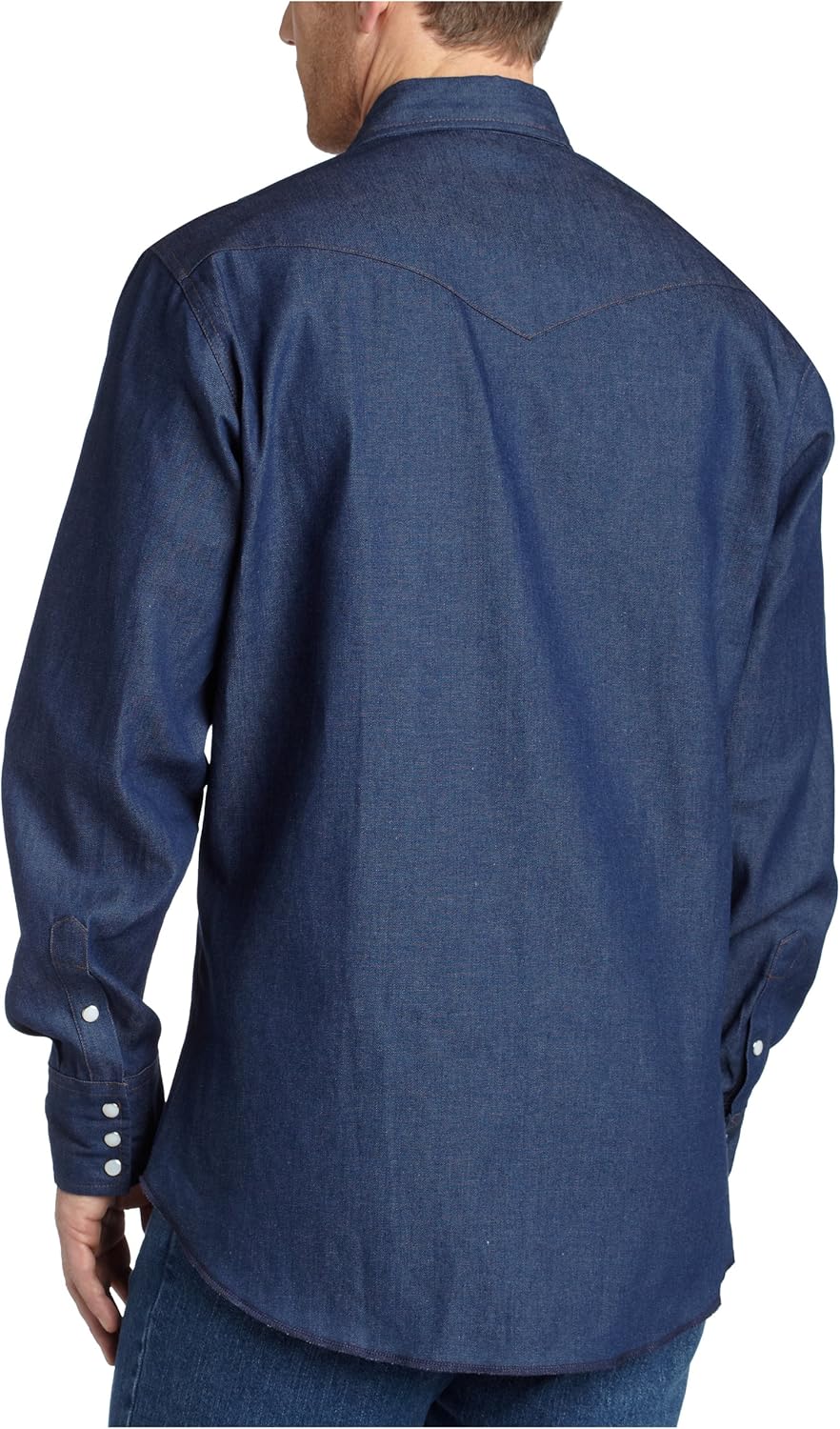 Wrangler Men's Western Long Sleeve Snap Firm Finish Work Shirt at  Men’s Clothing store