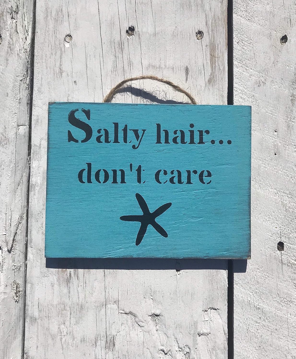 Amazon Com Salty Hair Don T Care Beach Decor Beach Signs Coastal