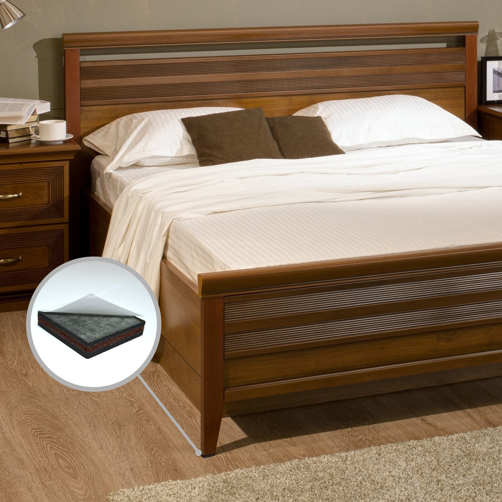 NON SLIP Furniture Pads 16 PCS! Premium 2” Furniture Feet with Rubber