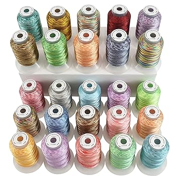 Newbro thread 25 Colors Variegated Polyester Embroidery Machine