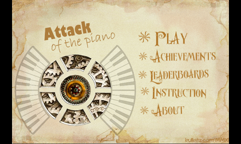Attack of the piano - Note sight reading game.
