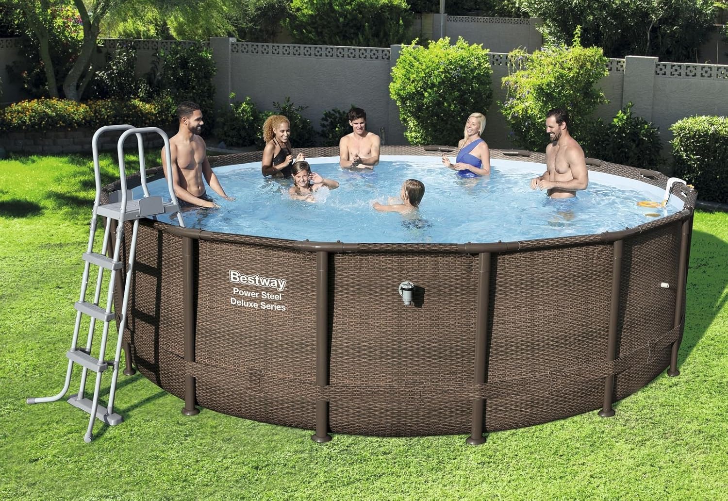Bestway Power Steel Deluxe Series Pool Set Amazoncouk Garden