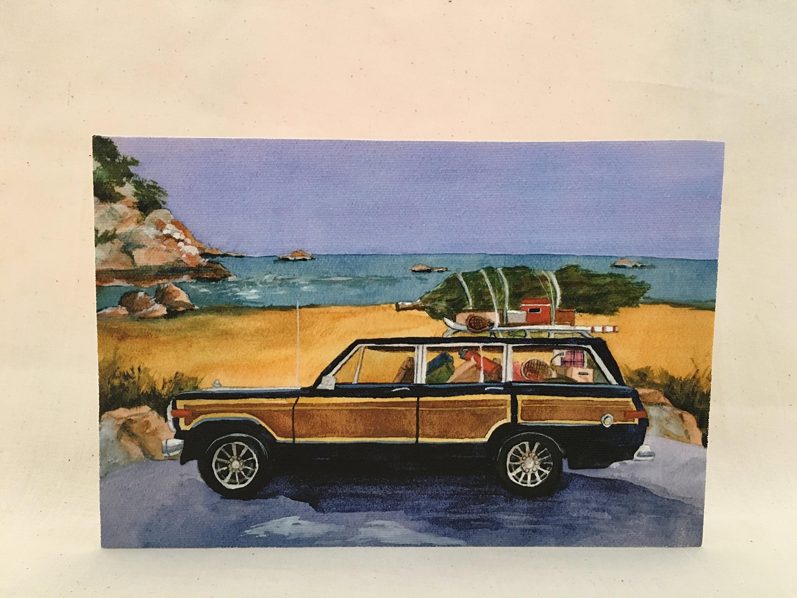 Christmas Car Canvas Art Block