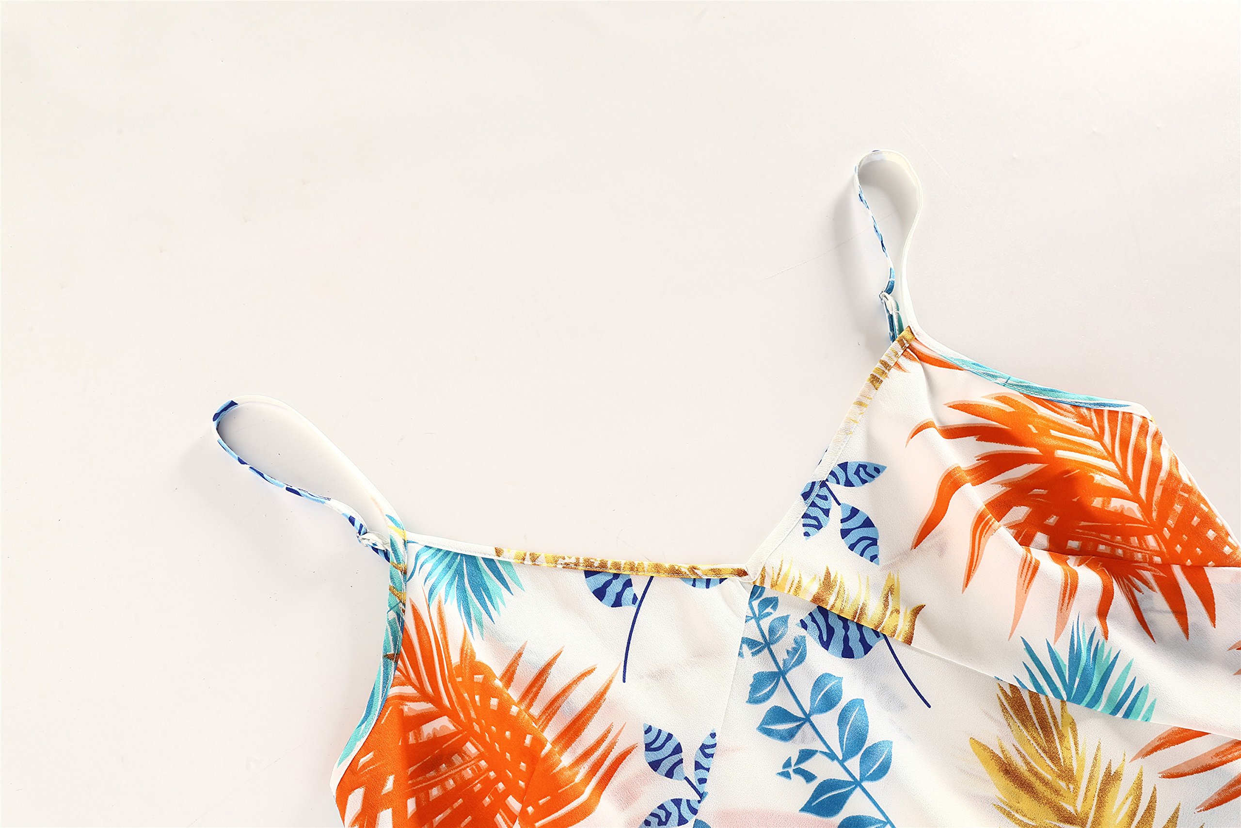 DDSOL Women\'s Casual Swing Dress Floral Print Sleeveless Knee Long Dresses