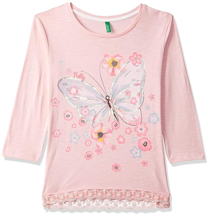 Girls Regular Fit Plain T-Shirt