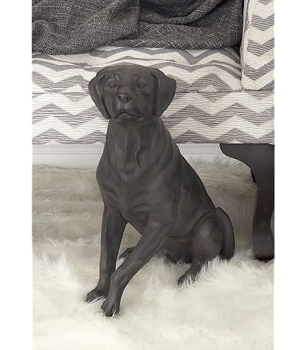 Statuetta Decorativa Vivid Arts - Cucciolo Di Labrador Nero In Resina, Per Interni/Esterni