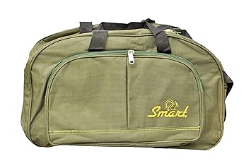 Duffle Folding Travelling Bag with 2 Wheel Matte Checks Green