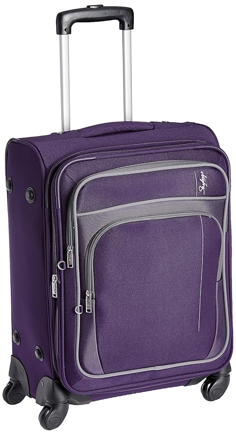 Skybags Polyester 55 cms Purple Softside Suitcase (STGRAW55PPL)