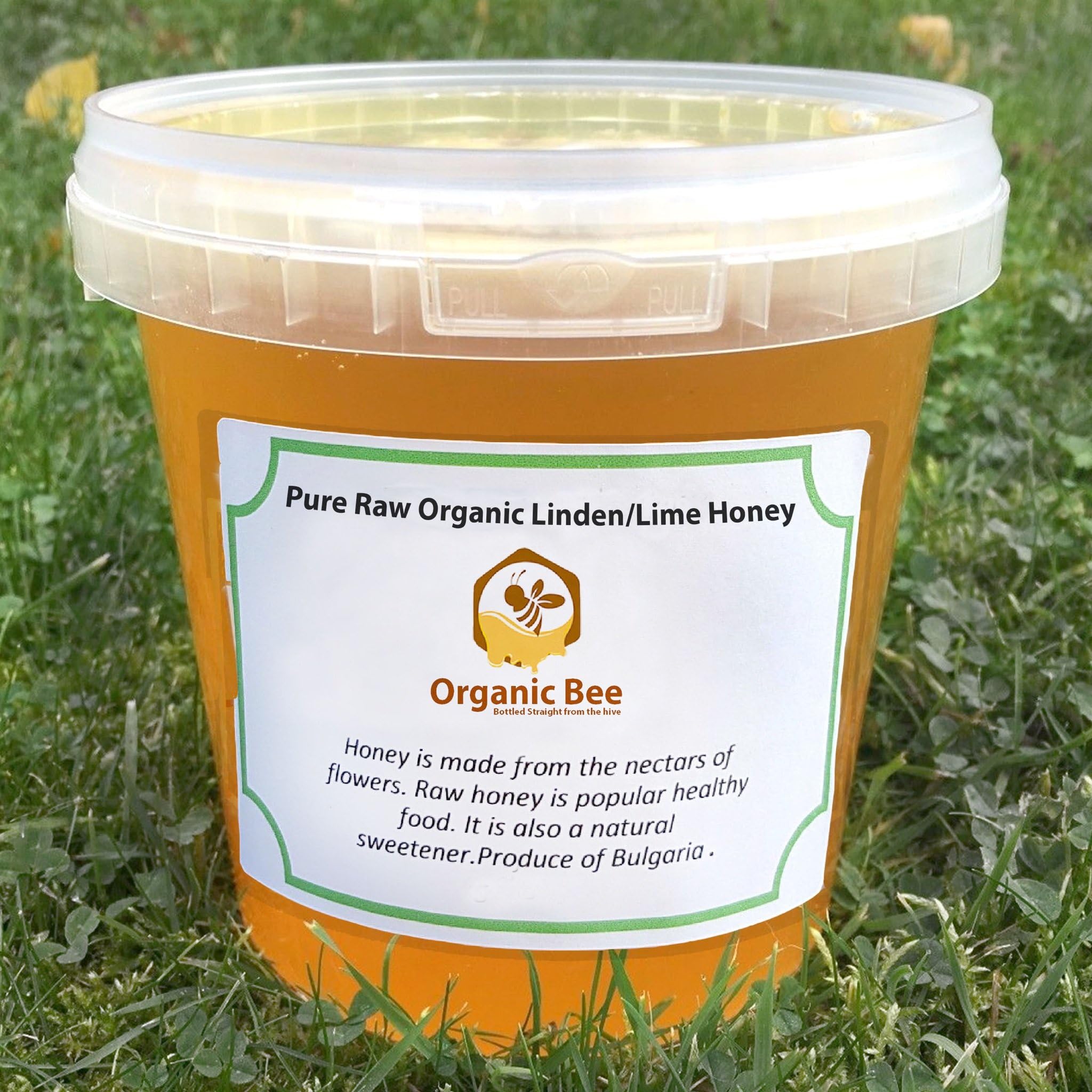 1.6kg Wildflower Pure RAW Organic RUNNY Honey Unfiltered by Organic Bee® (Linden/Lime, 1.5Kg)