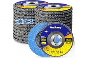 YonBang Flap Disc 40 Grit - 20PACK, 4 1/2 x 7/8-Inch Flap Sanding Disc, Type 29 Grinding Wheel, Zirconia Abrasive Grinding Disc