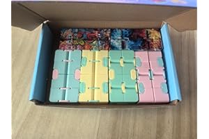 HLBOBLH Magic Kaleidoscope Cube | Infinity Fidget Toy for Stress Relief | 4 Soothing Macaron Colors + 2 Surprise Editions | Perfect ADHD Sensory Toy & Desk Decor for Adults | Unique Gift Idea.