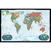 National Geographic World Wall Map - Decorator - Laminated (46 x 30.5 in) (National Geographic Reference Map)