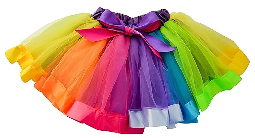 Dancina Mädchen Tüllrock Tutu Regenbogen Ballettrock