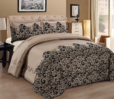 New Luxury Quilted Designer 3pc Bedspread Set Matching Curtains