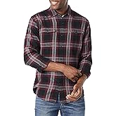 Amazon Essentials Men's Flannel Shirts, Long-Sleeve, Slim-Fit, Two-Pocket, Plaid