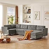 FAVSH 127.5" L/U-Shaped Sectional Couch with